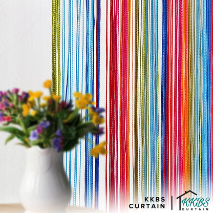 Rainbow Colour String Curtain