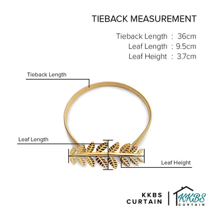 Emorie Small Leaves Design Curtain Tieback