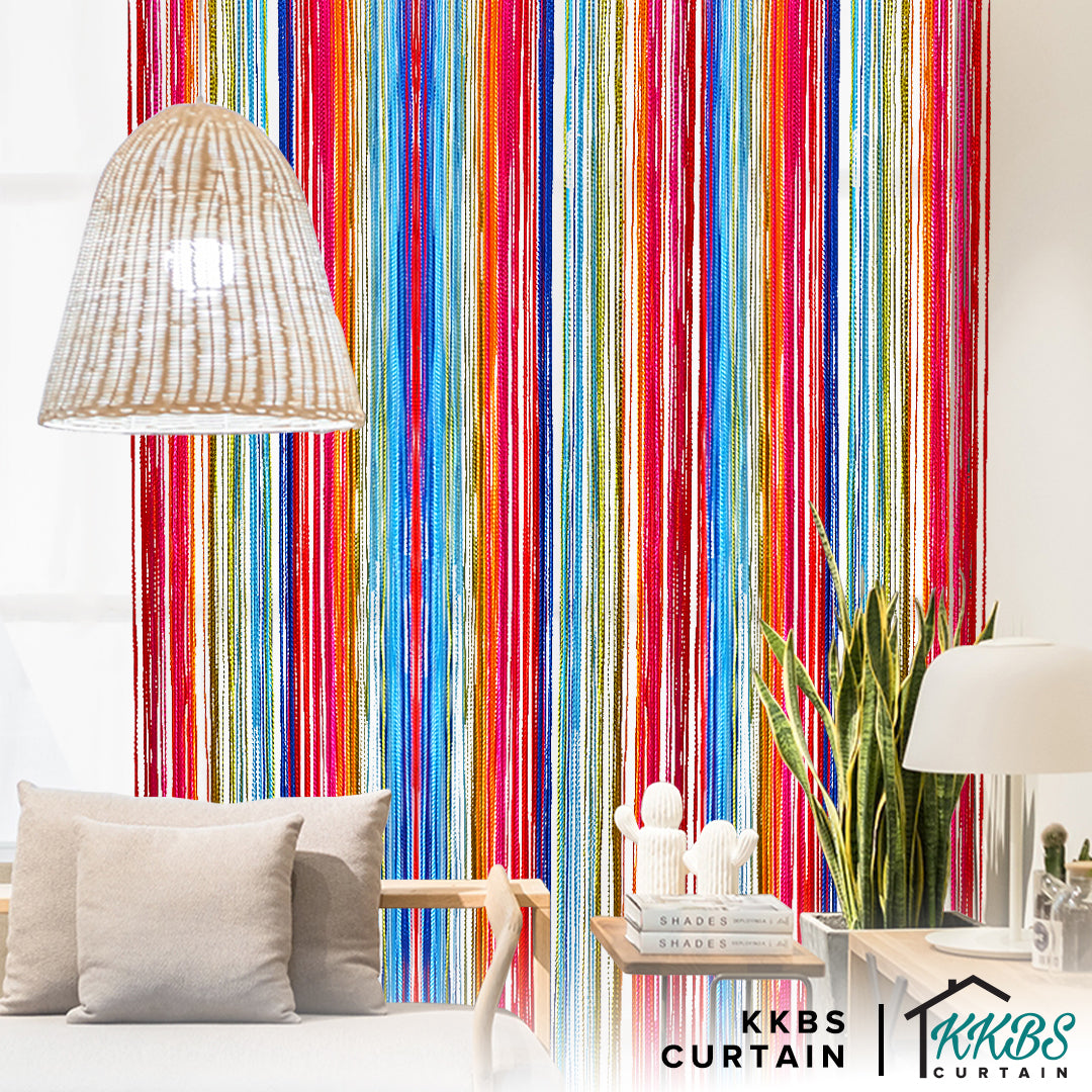 Rainbow Colour String Curtain