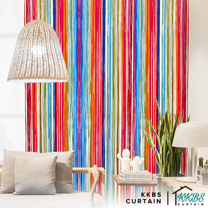 Rainbow Colour String Curtain