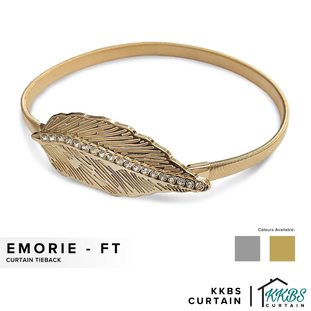 Emorie Feather Design Curtain Tieback
