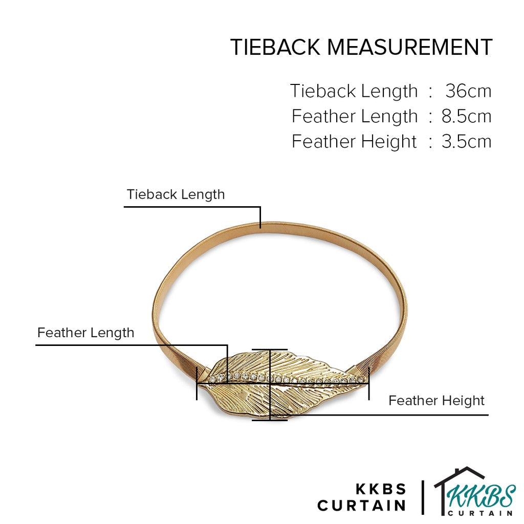 Emorie Feather Design Curtain Tieback