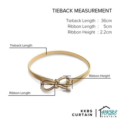 Emorie Ribbon Design Curtain Tieback