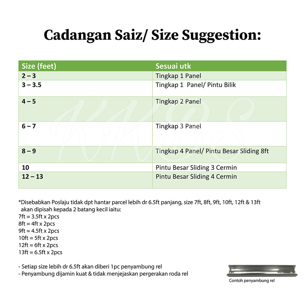 Traludy Aluminium Curtain Rail/ Track Triple Complete Set