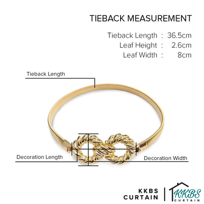 Emorie Infinity Symbol Design Curtain Tieback