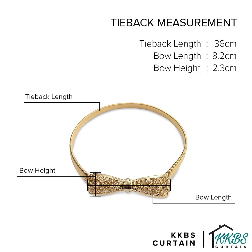 Emorie Bowtie Design Curtain Tieback