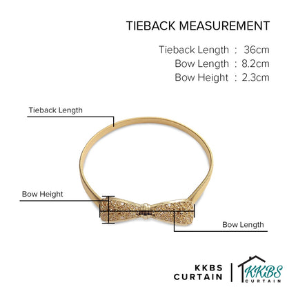 Emorie Bowtie Design Curtain Tieback