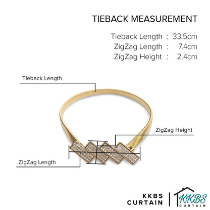 Emorie Zigzag Design Curtain Tieback