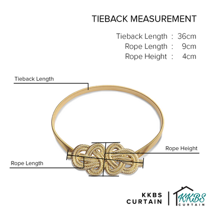 Emorie Twisted Rope Design Curtain Tieback