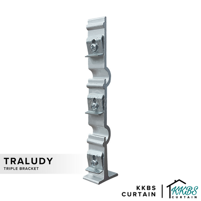 Traludy Curtain Track Triple Bracket