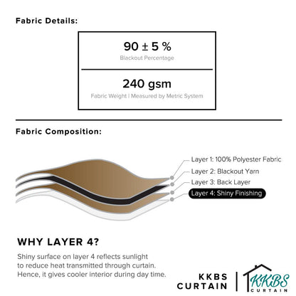 [BUY 1 FREE 1] Luxeria 90% Blackout Curtain Ready Made