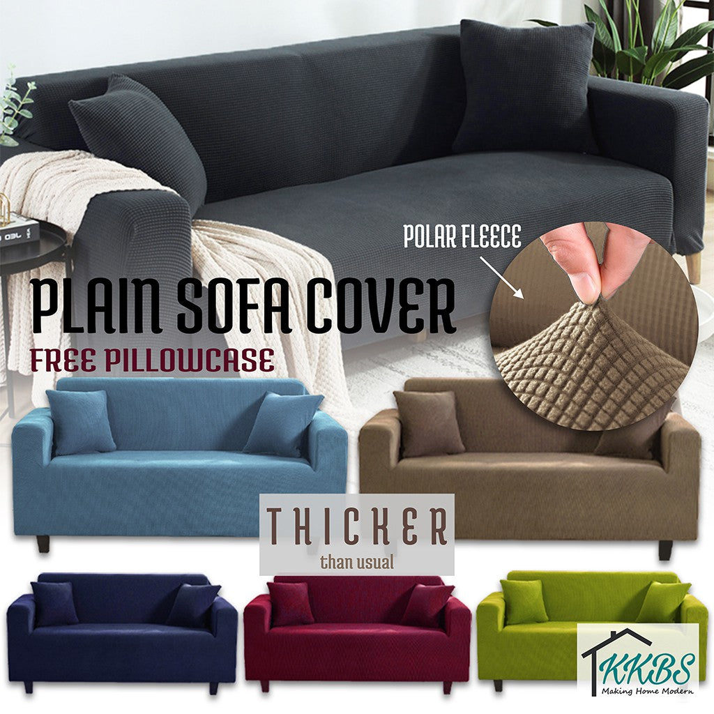 Anti Skid Scratch Protector Solid Colour Cushion Sofa Cover