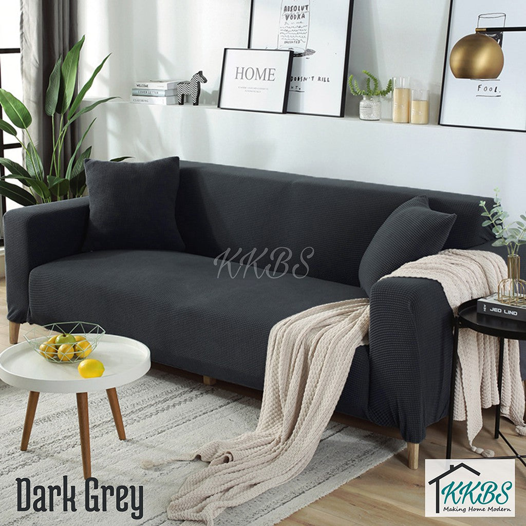 Anti Skid Scratch Protector Solid Colour Cushion Sofa Cover