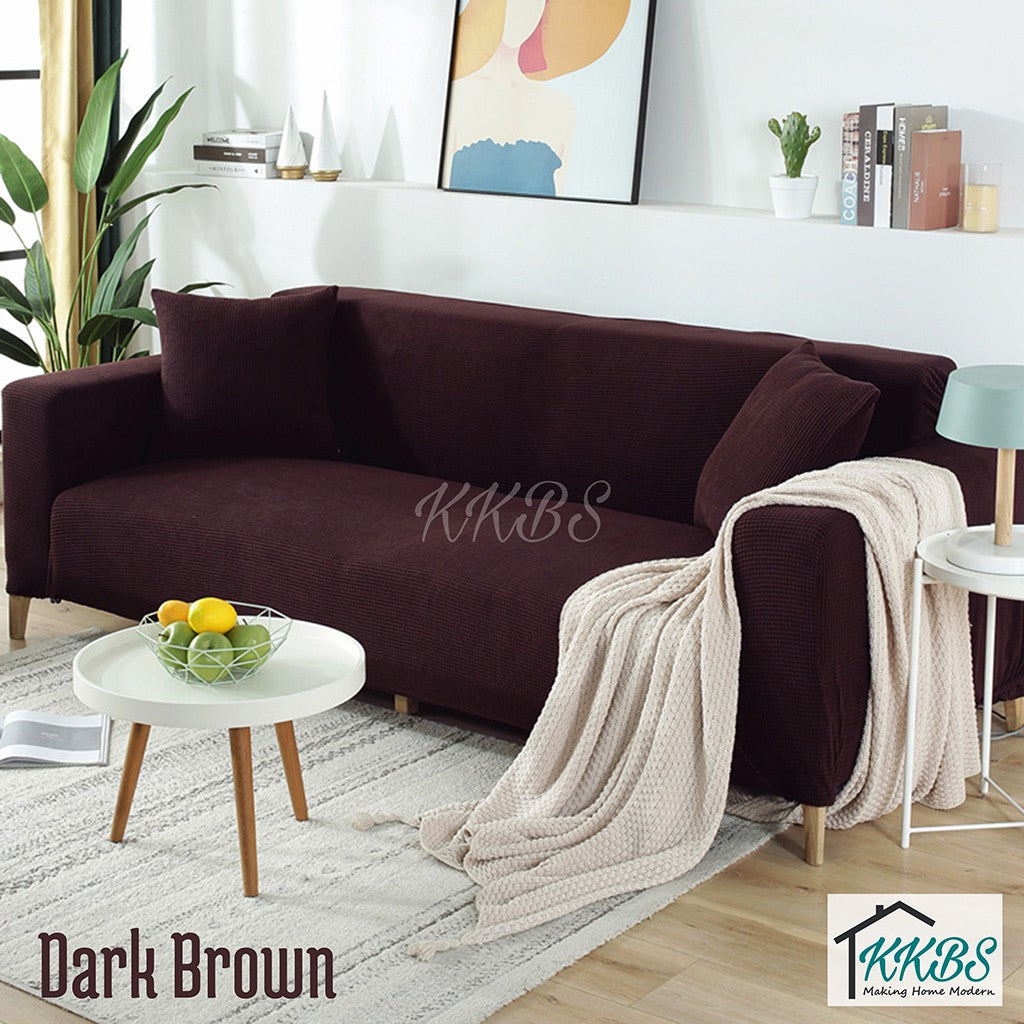 Anti Skid Scratch Protector Solid Colour Cushion Sofa Cover