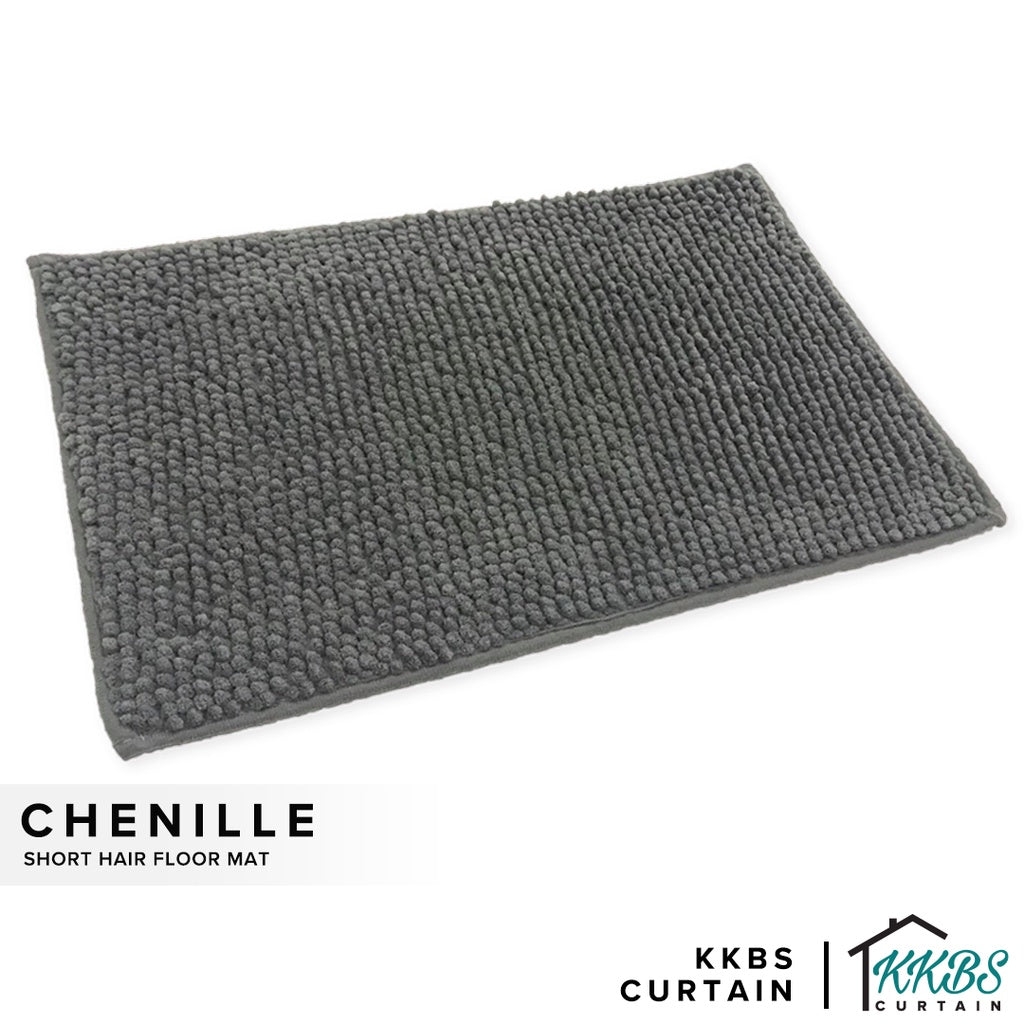 Chenille Microfiber Floor Mat Door Mat Plain Colour
