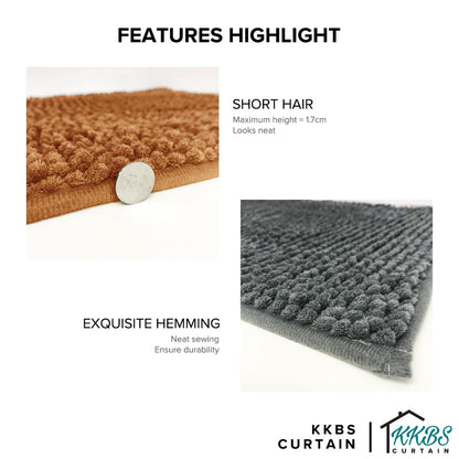 Chenille Microfiber Floor Mat Door Mat Plain Colour