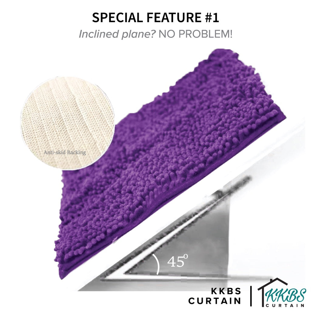 Chenille Microfiber Floor Mat Door Mat Plain Colour