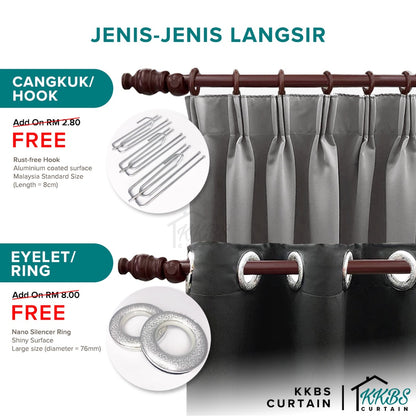 Derica Semi Blackout Curtain Ready Made