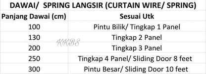 White Curtain Wire/ Spring Free Screw