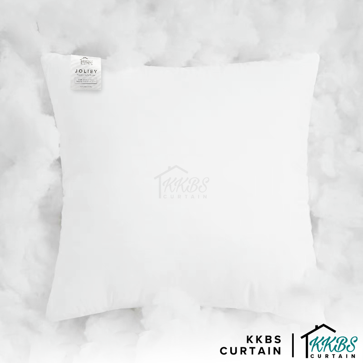 Joliey Square Sofa Pillow White Inner Cushion Throw Pillow