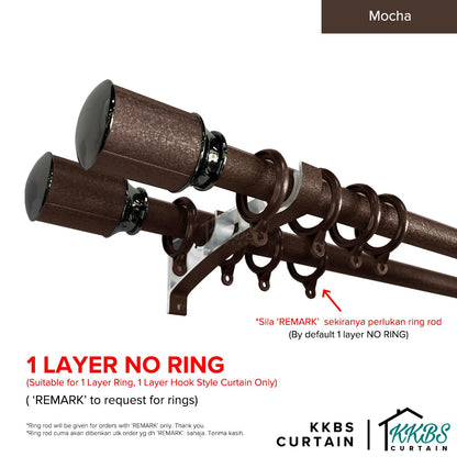 Luxstony Curtain Rod Double Complete Set