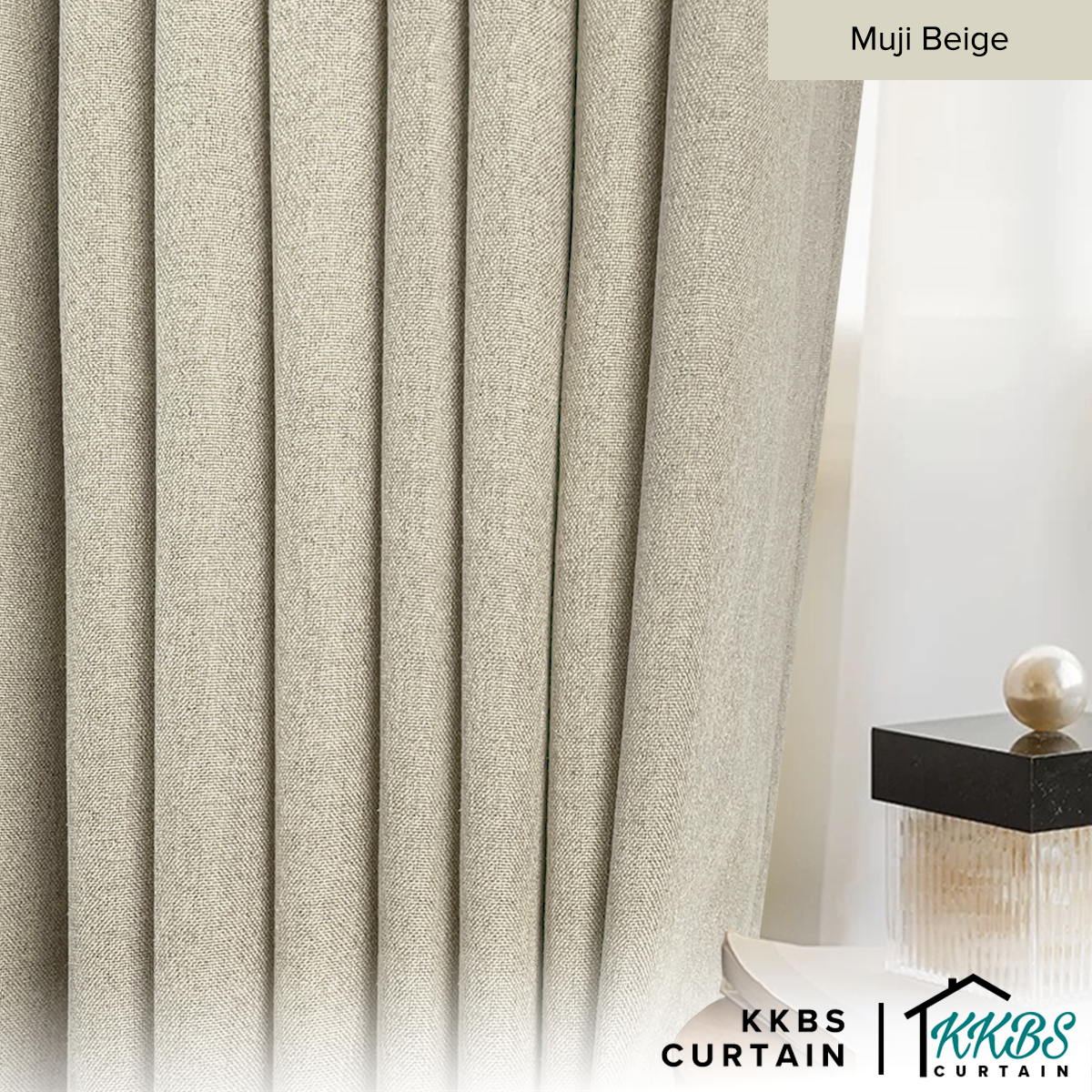 Mizuka 100% Blackout Curtain Ready Made Extra Width