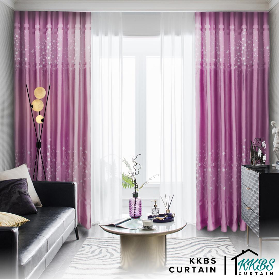 [BUY 1 FREE 1]  Lavinia Semi Blackout Curtain Ready Made