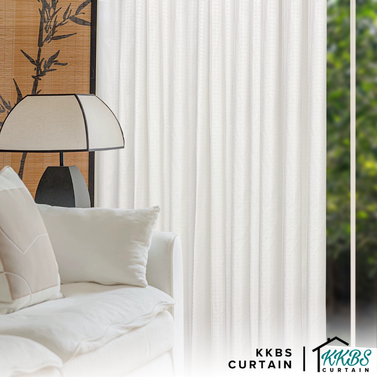 Hermysa Privacy Sheer Curtain Ready Made