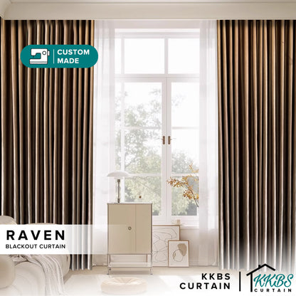 Raven Blackout Curtain Custom Made
