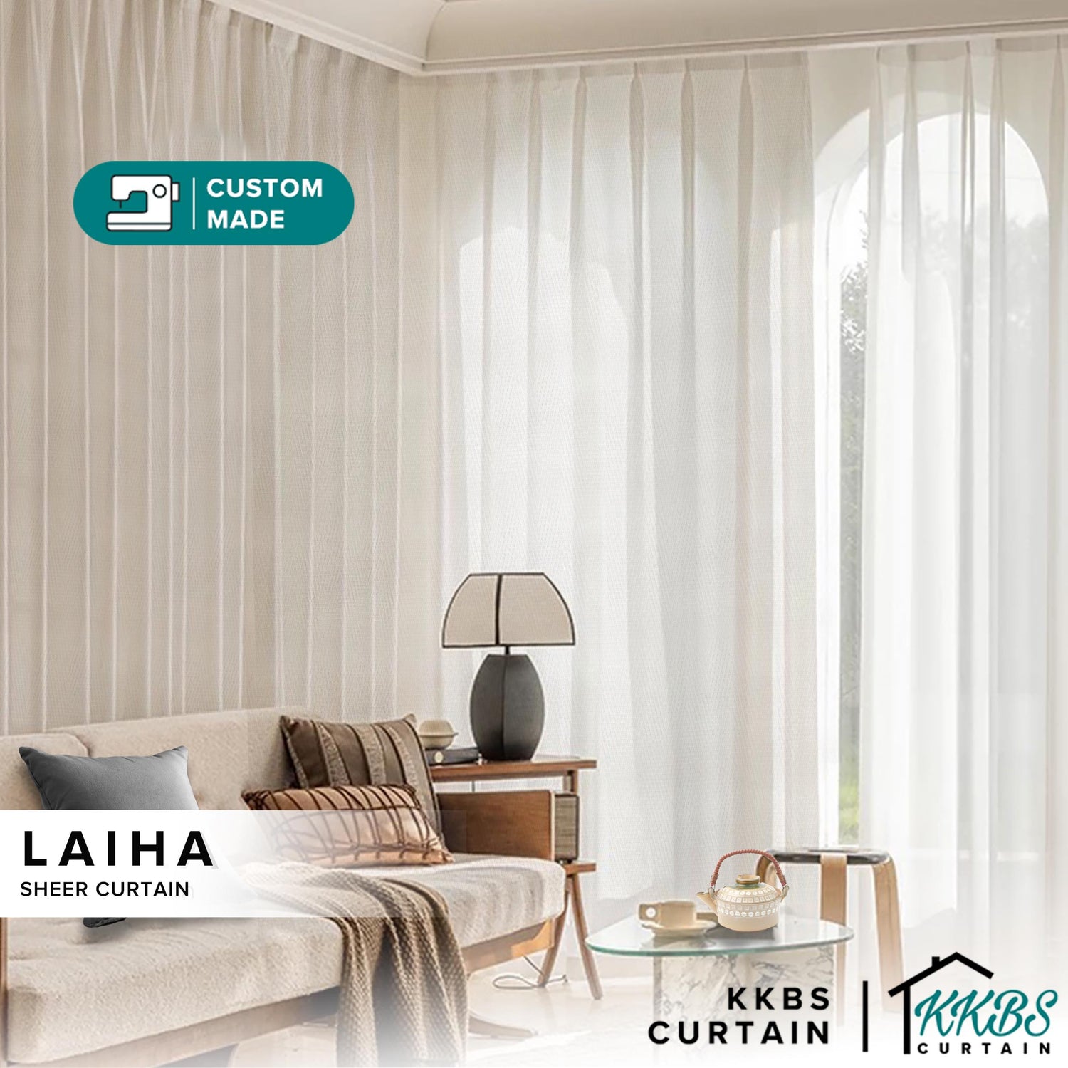 Laiha Sheer Curtain Custom Made
