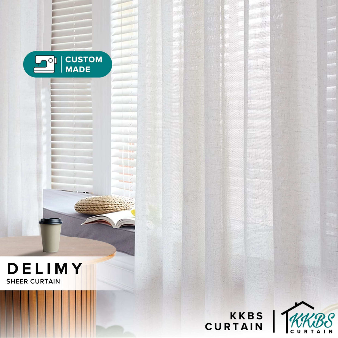 Delimy Sheer Curtain Custom Made