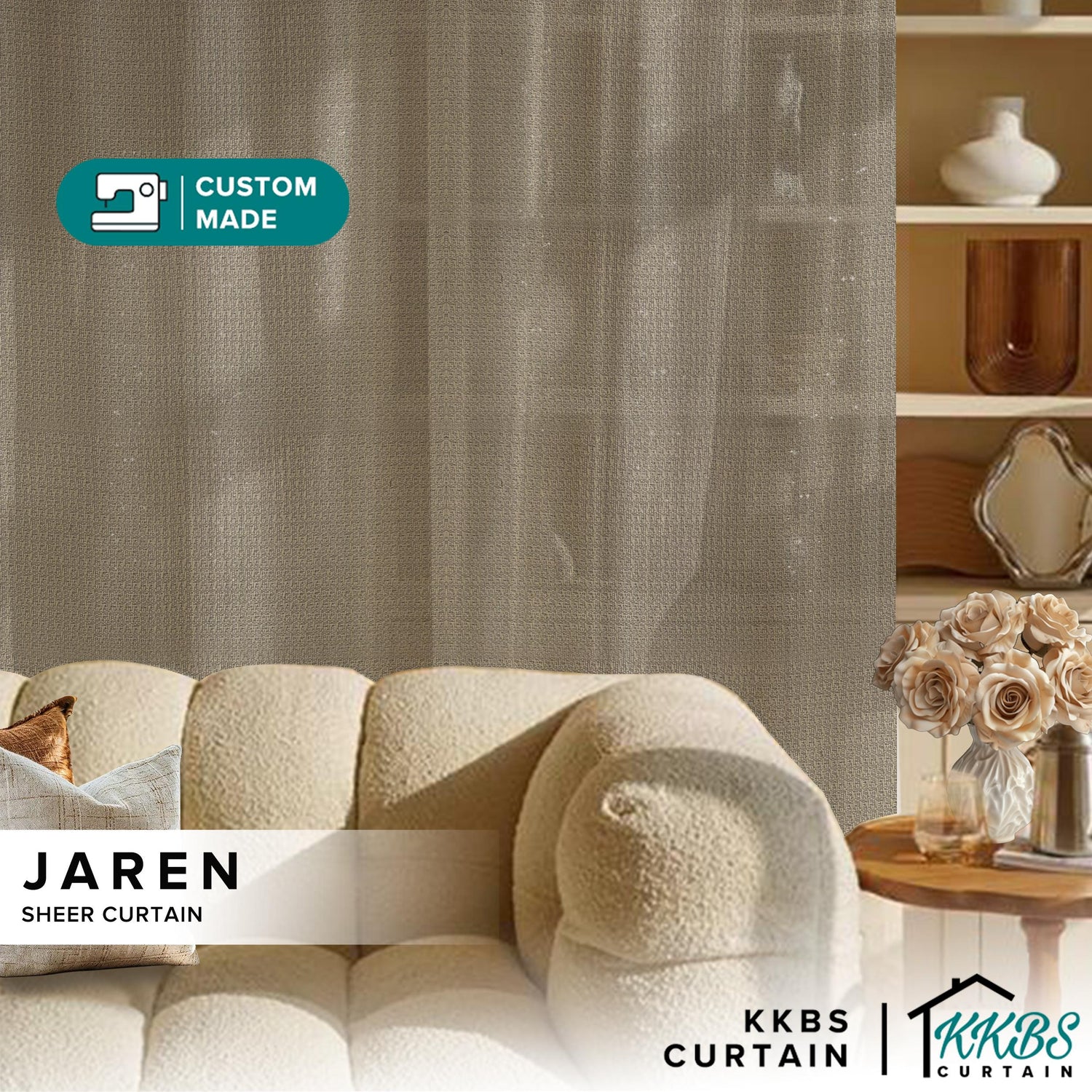 Jaren Sheer Curtain Custom Made