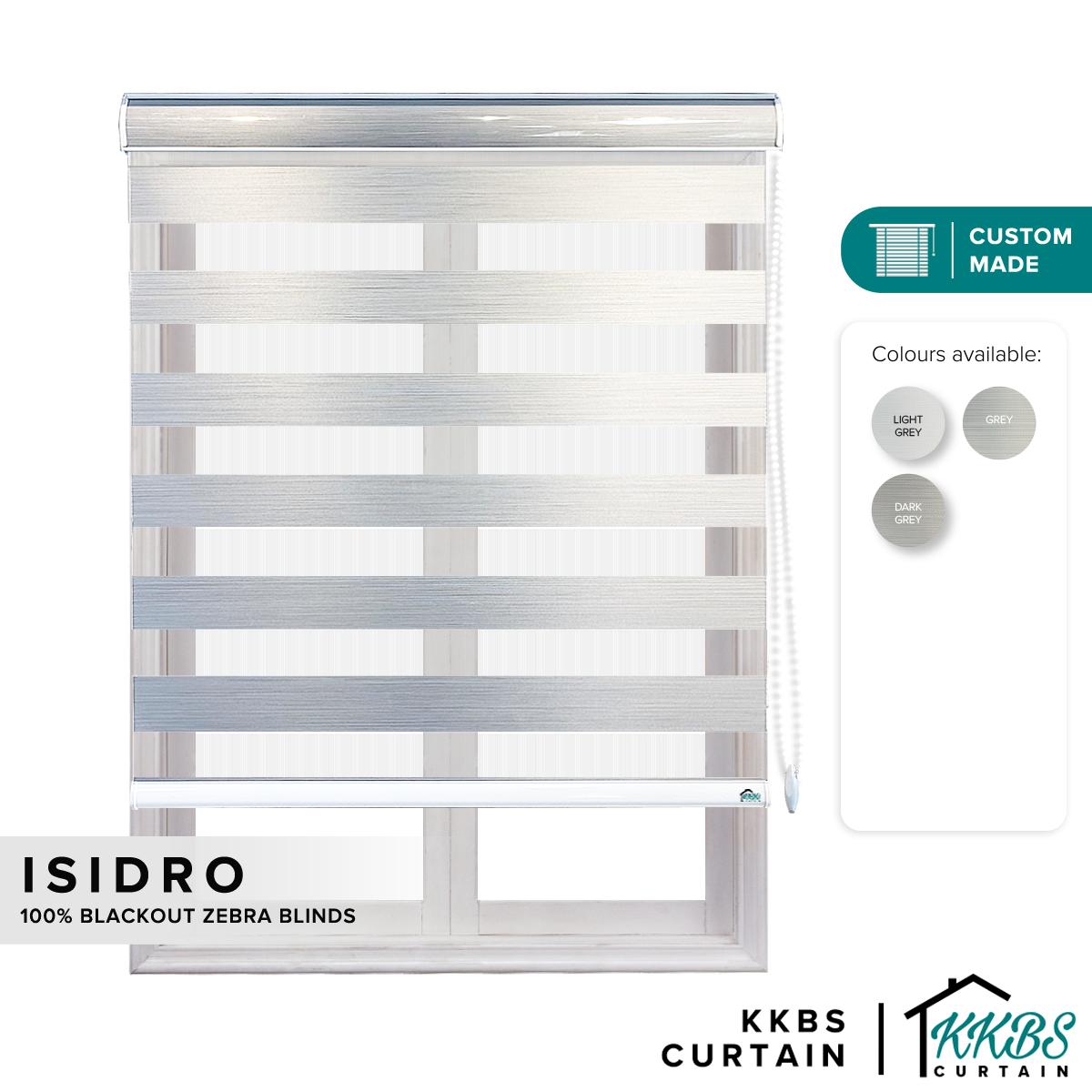 Isidro 100% Blackout Zebra Blinds Custom Made