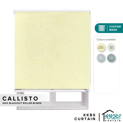 Callisto 100% Blackout Roller Blinds Custom Made