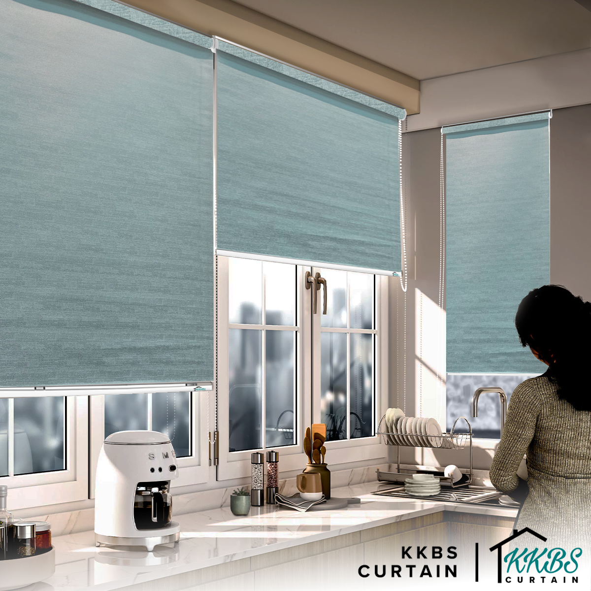 Callisto 100% Blackout Roller Blinds Custom Made