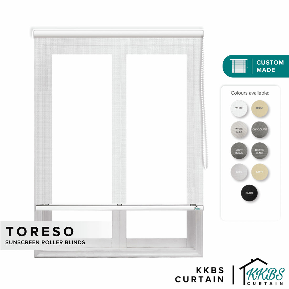 Toreso Sunscreen Roller Blinds Custom Made