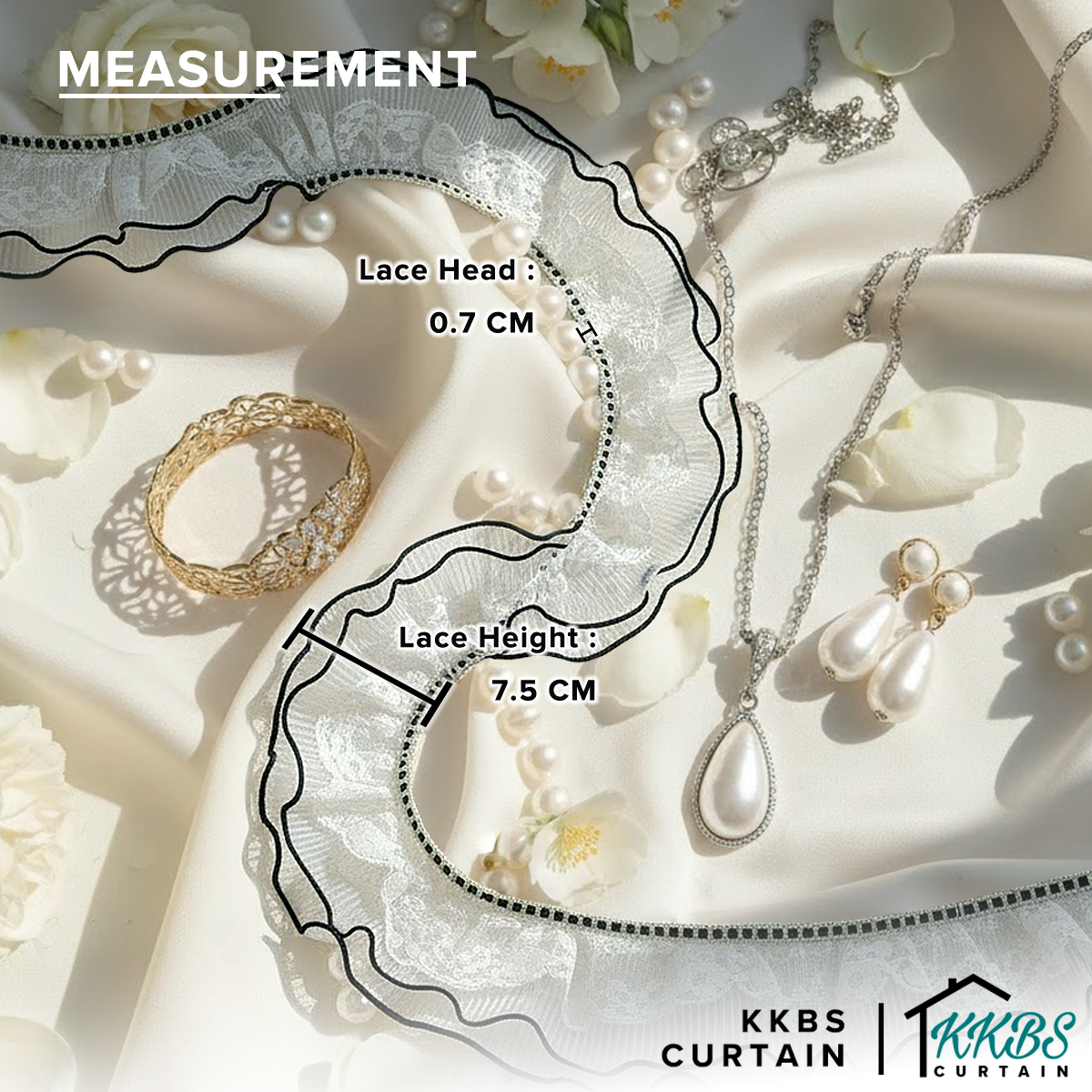 Ellis Curtain Laces Cut by Metre