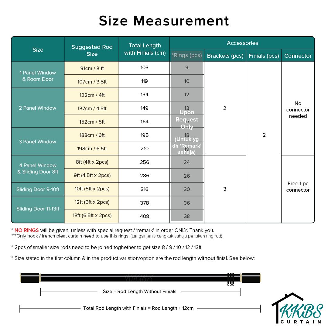Morandy Curtain Rod Double Complete Set