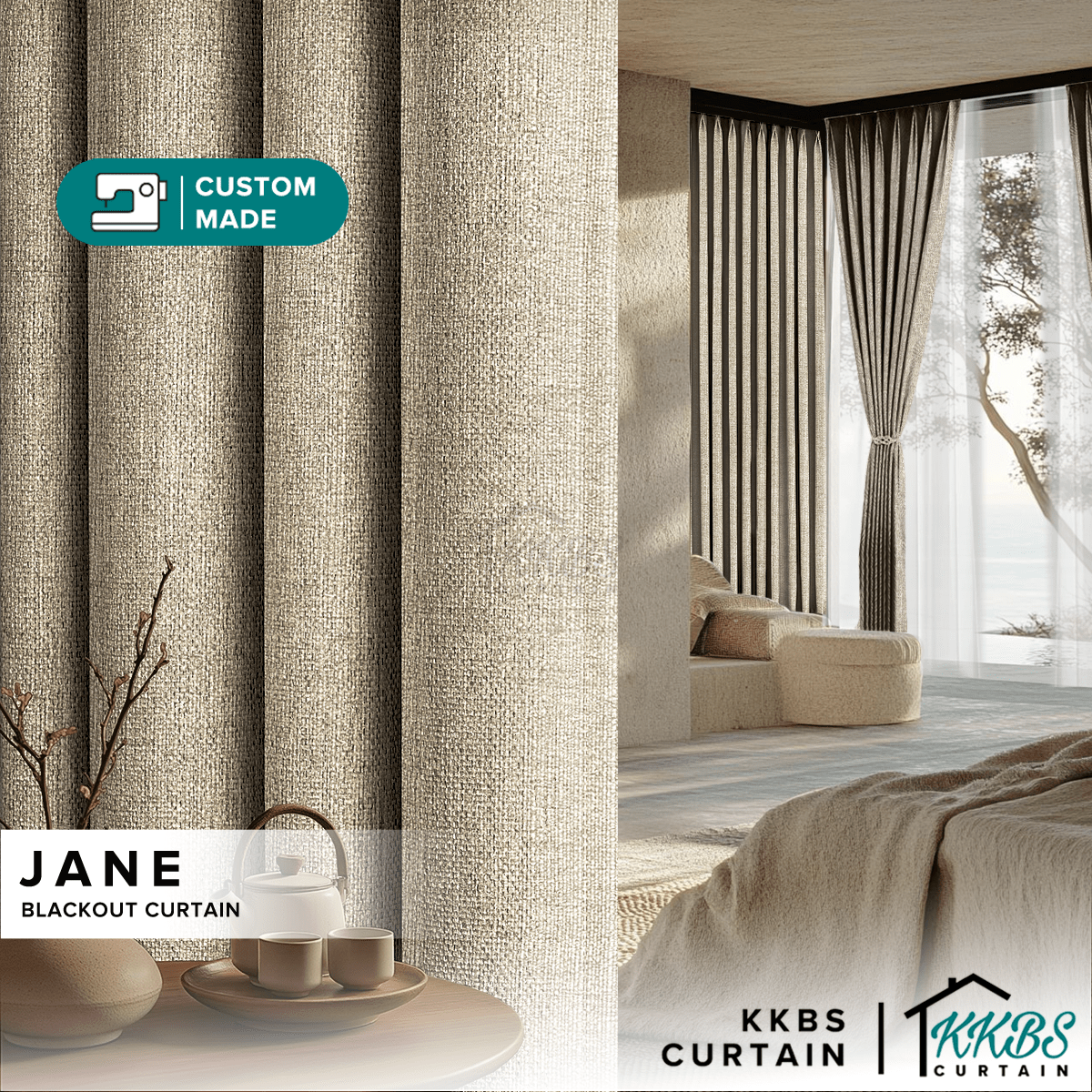 Jane Blackout Curtain Custom Made