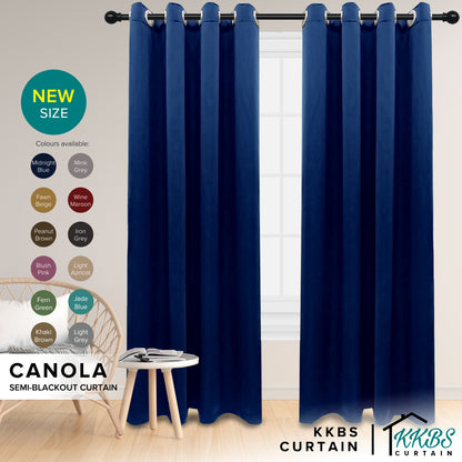 Canola 80%+ Blackout Curtain Minimalist Hook &amp; Eyelet