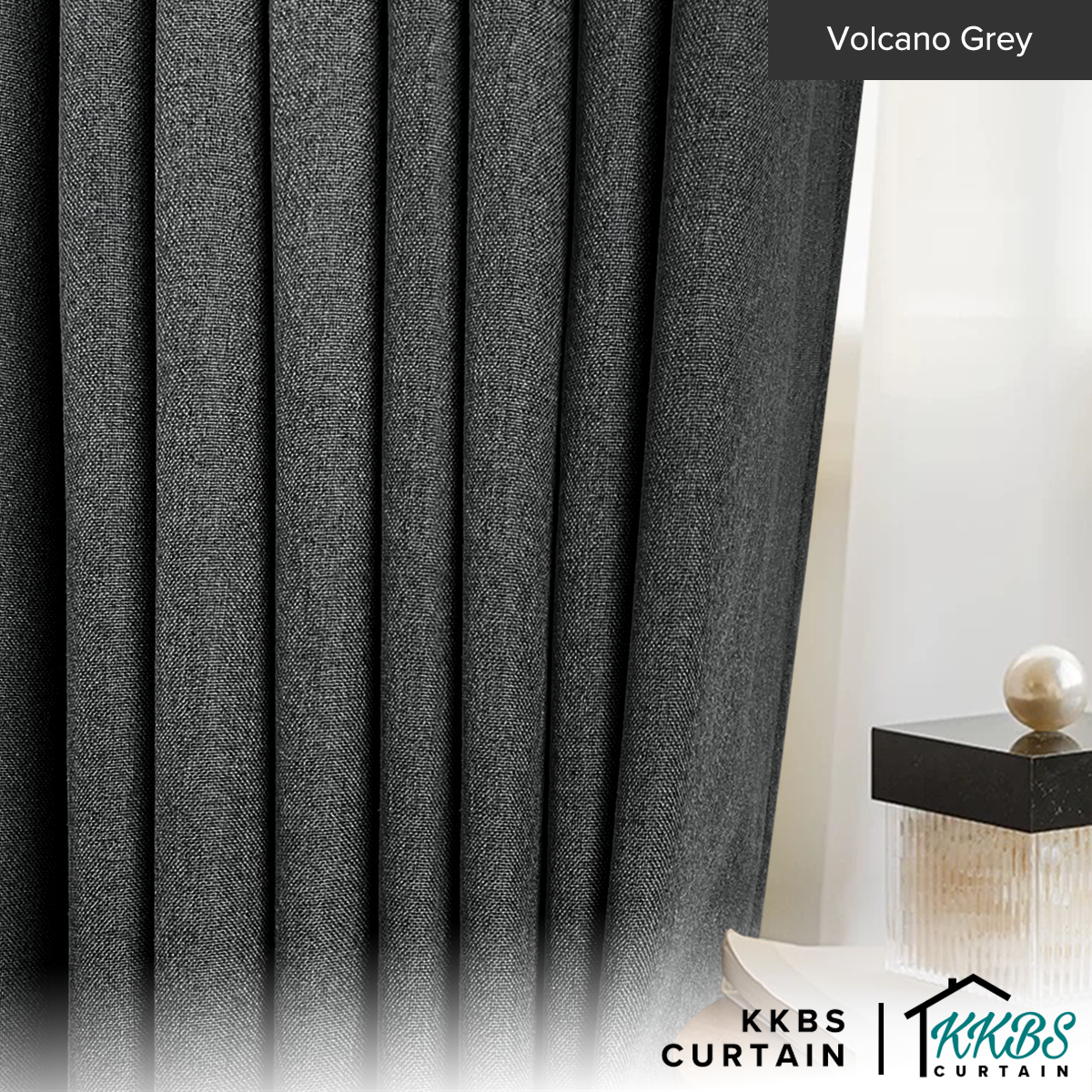 Mizuka 100% Blackout Curtain Ready Made Standard Width