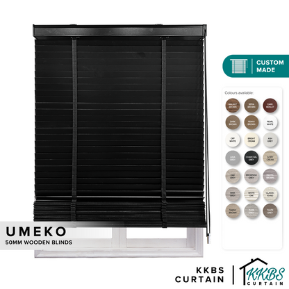 Umeko 50mm Wooden Blinds Custom Made