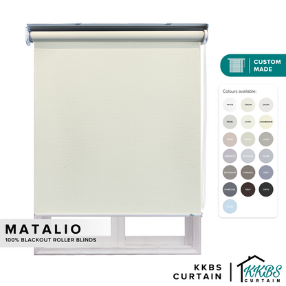 Matalio 100% Blackout Roller Blinds Custom Made