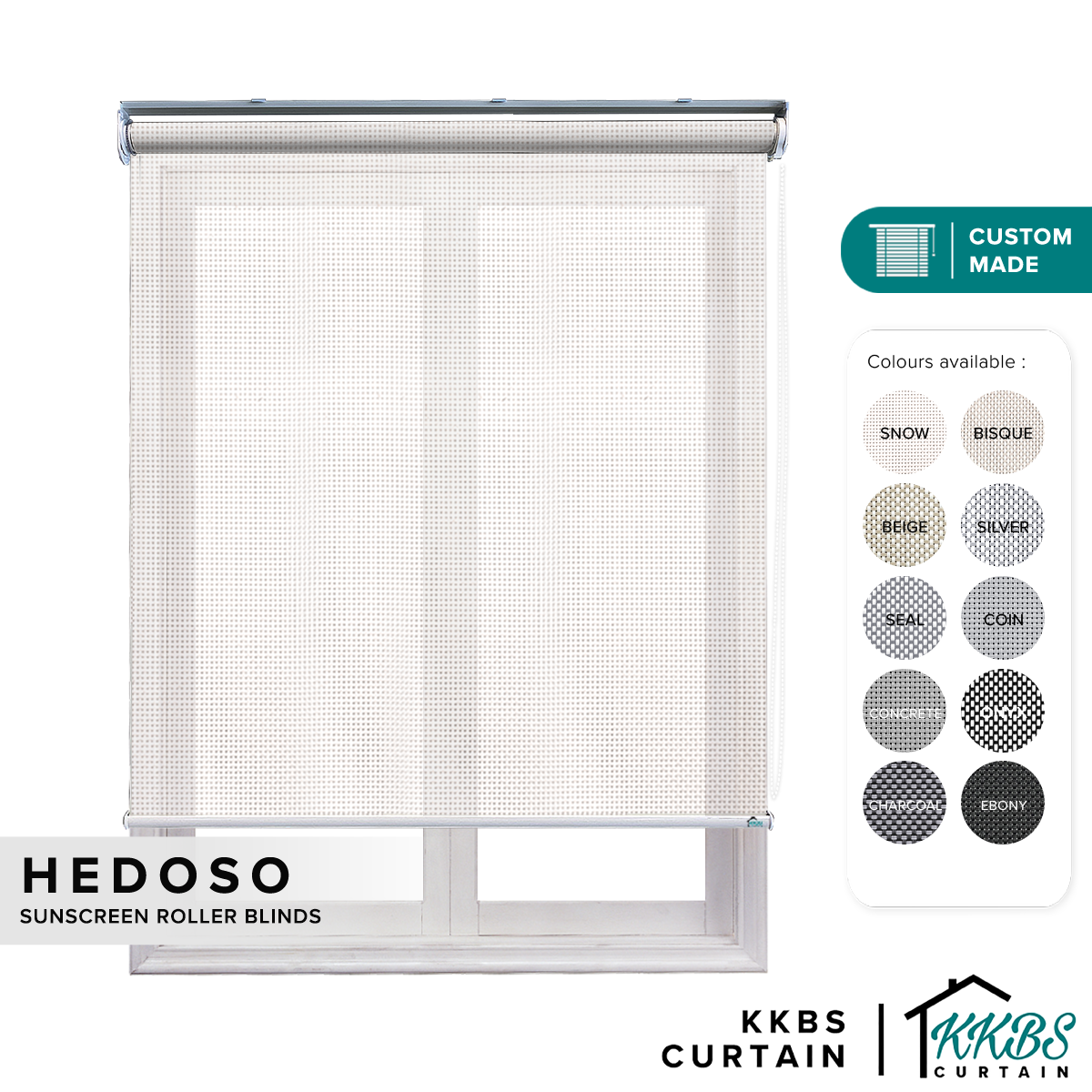 Hedoso Sunscreen Roller Blinds Custom Made