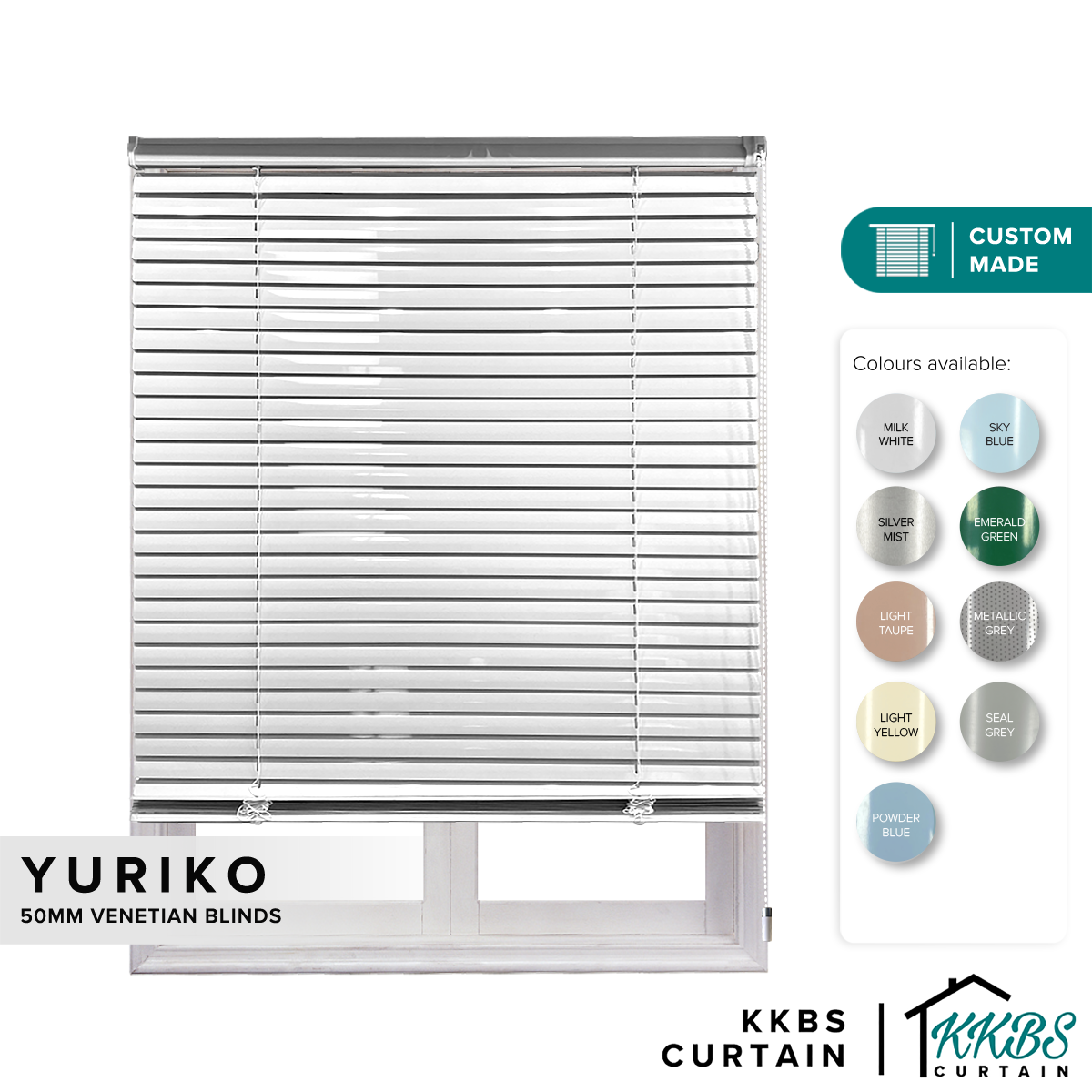 Yuriko 50mm Venetian Blinds Custom Made
