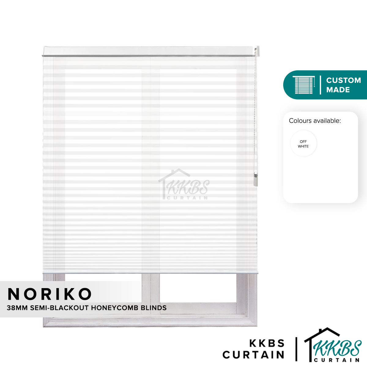 Noriko 38mm Semi Blackout Honeycomb Blinds Custom Made