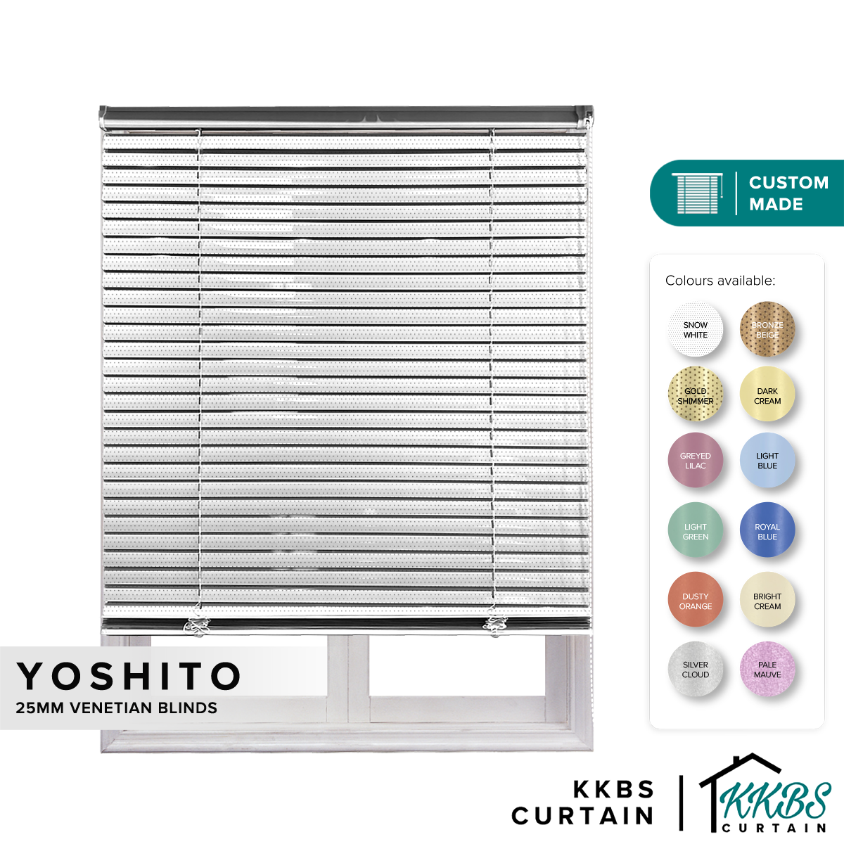 Yoshito 25mm Venetian Blinds Custom Made