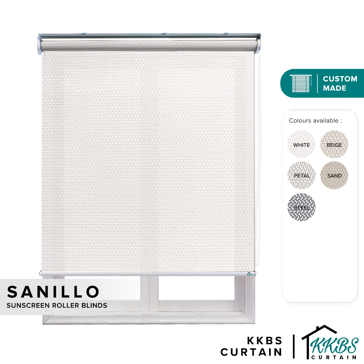 Sanillo Sunscreen Roller Blinds Custom Made