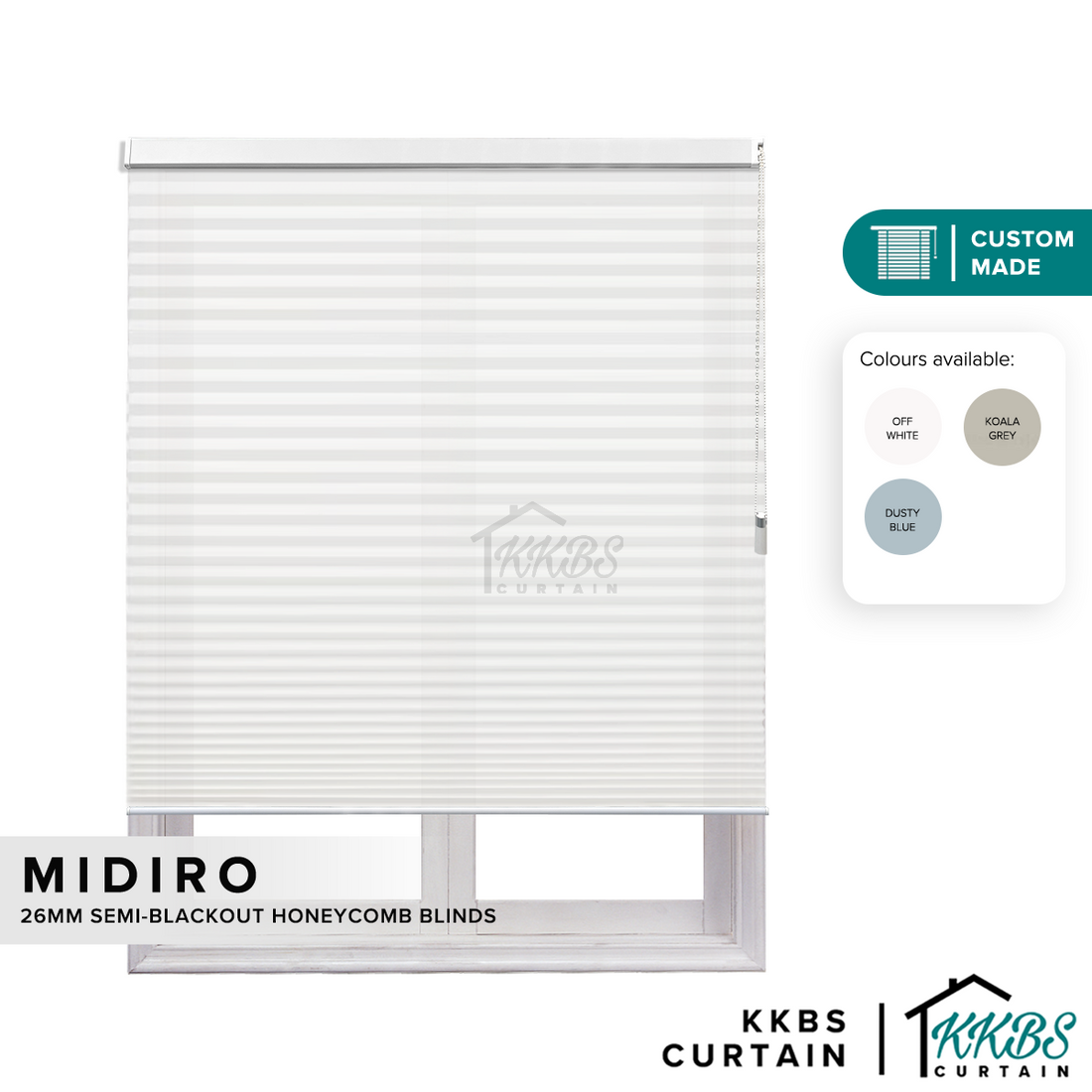Midiro 26mm Semi Blackout Honeycomb Blinds Custom Made