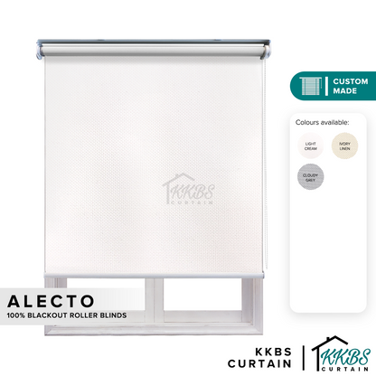 Alecto 100% Blackout Roller Blinds Custom Made